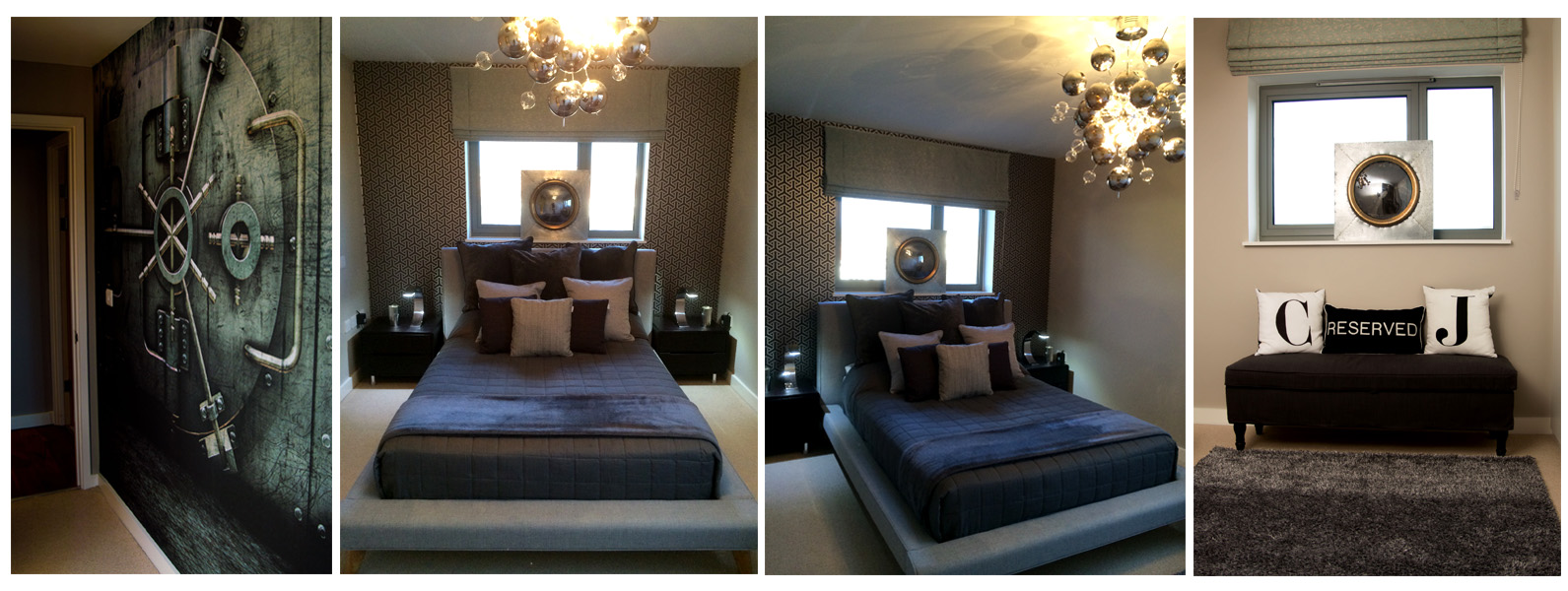 Master bedroom interior design and styling details by Moji Salehi at Moji Interiors in Hove.
